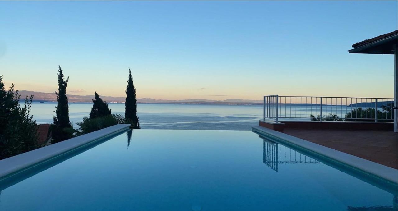 Villa Lovran - 150M To The Beach - Infinity Pool - Incredible Sea View - Fitness Room エクステリア 写真