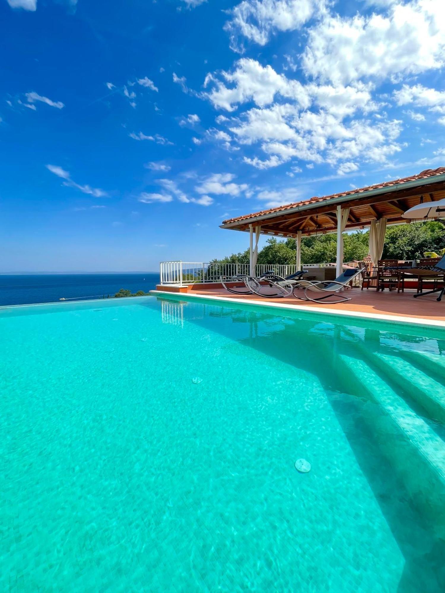 Villa Lovran - 150M To The Beach - Infinity Pool - Incredible Sea View - Fitnessraum エクステリア 写真