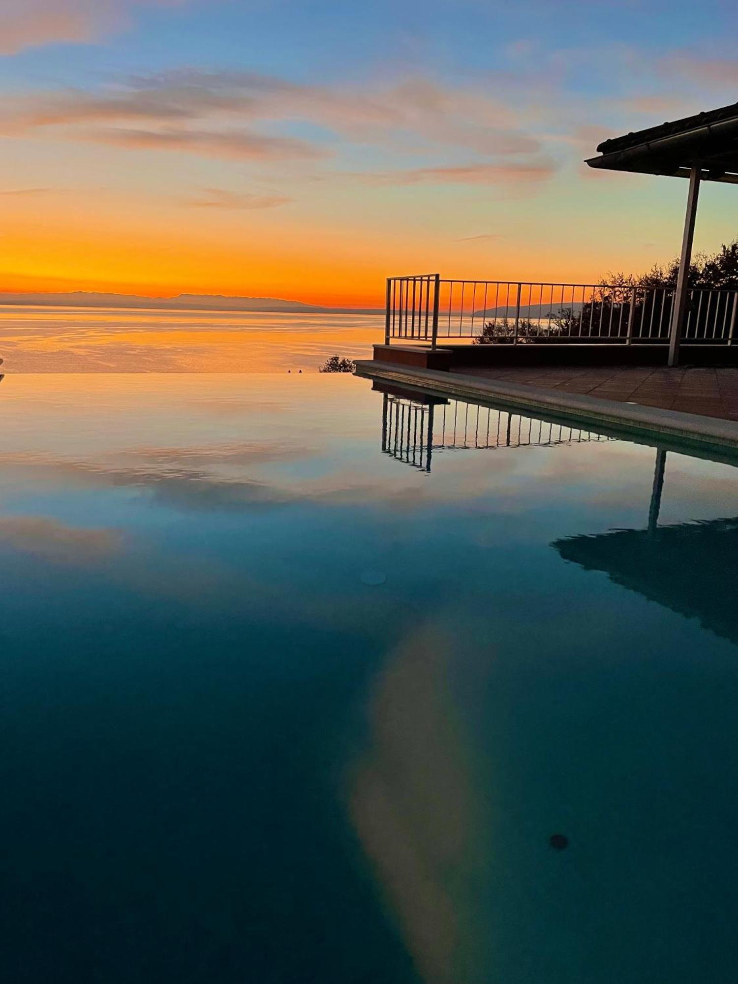 Villa Lovran - 150M To The Beach - Infinity Pool - Incredible Sea View - Fitness Room エクステリア 写真